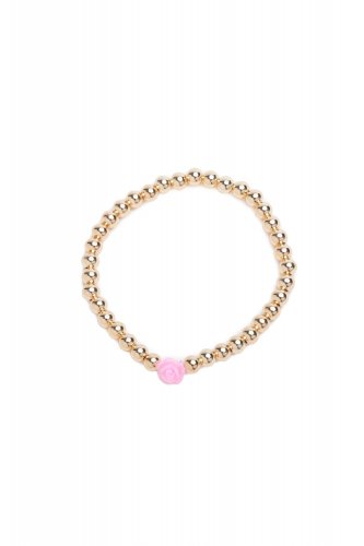 Alexa Leigh 5mm Flower Bracelet - PINK