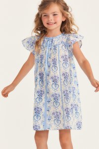 Girls Flutter Sleeve Gown