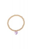 Alexa Leigh 5mm Crystal Heart Bracelet - PURPLE