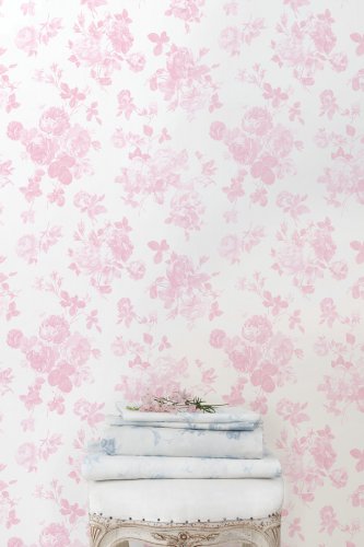 Everblooming Rosettes Wallpaper - PINK JAM