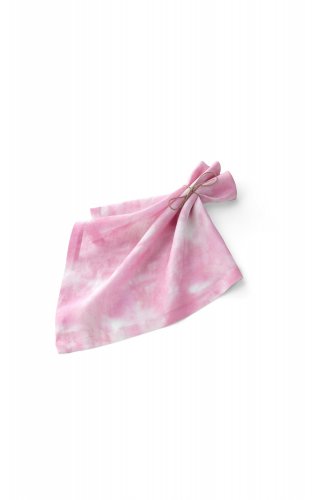 Tie Dye Linen Napkin Set - SOFT PINK