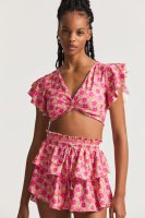 Kiella Ruffle Crop Top