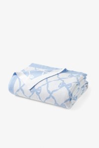 Bow Throw Blanket - SOFT BLUE